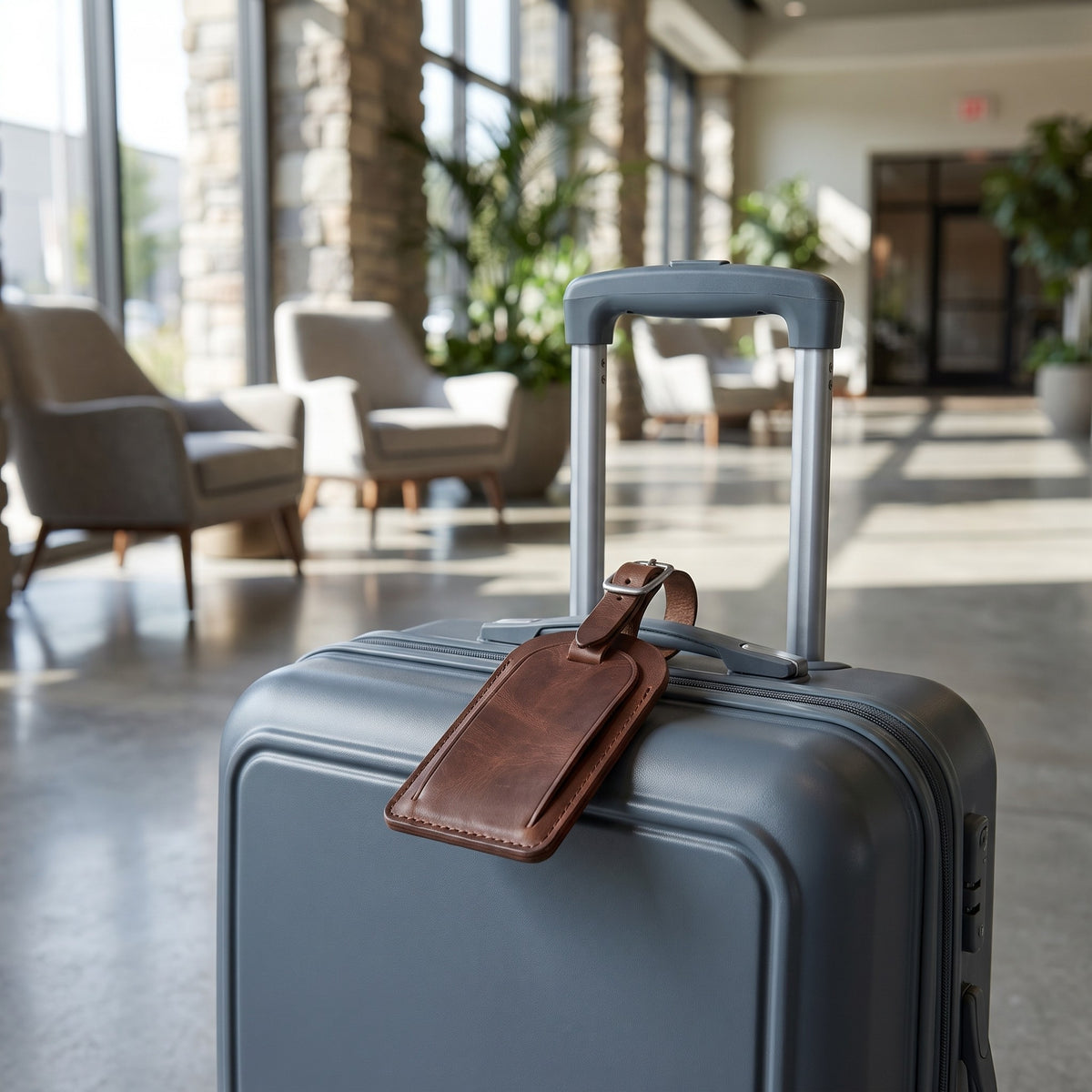 Luggage Tags, Set of 2 in use
