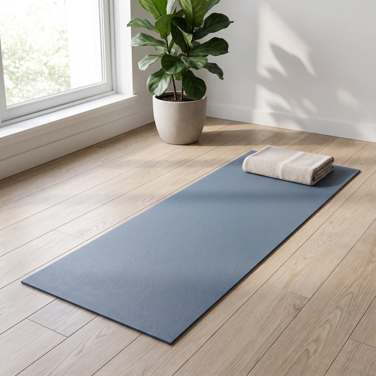 Non-Slip Yoga Mat, 6 mm in use