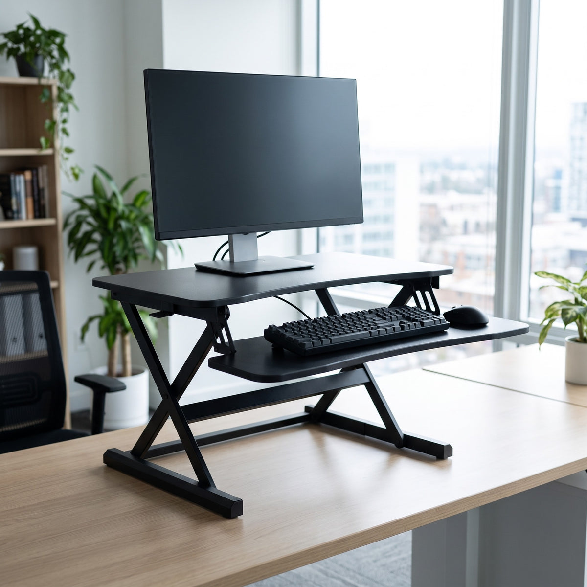 Standing Desk Converter in use