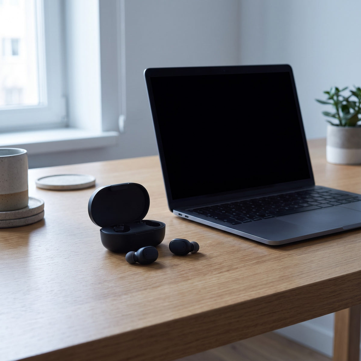 ANC Wireless Earbuds in use