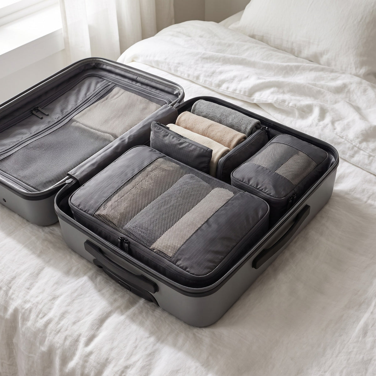 Packing Cubes, Set of 6 in use